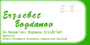 erzsebet bogdanov business card